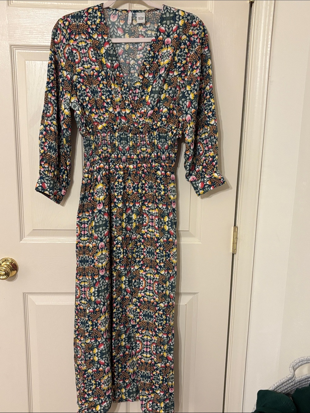 EVIE Floral Print Midi Dress in Multi-Color